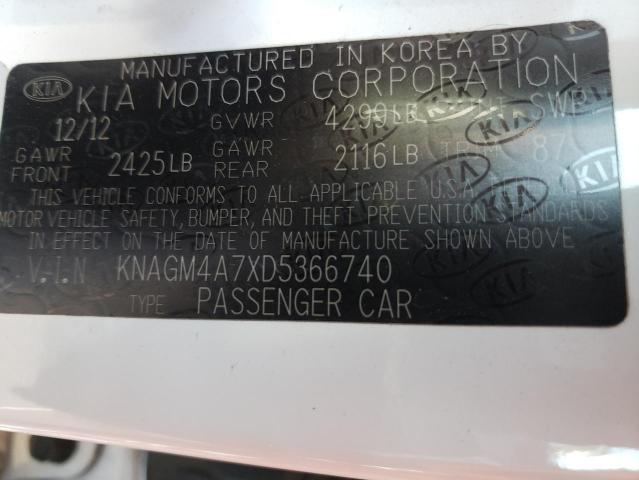 Photo 11 VIN: KNAGM4A7XD5366740 - KIA OPTIMA LX 