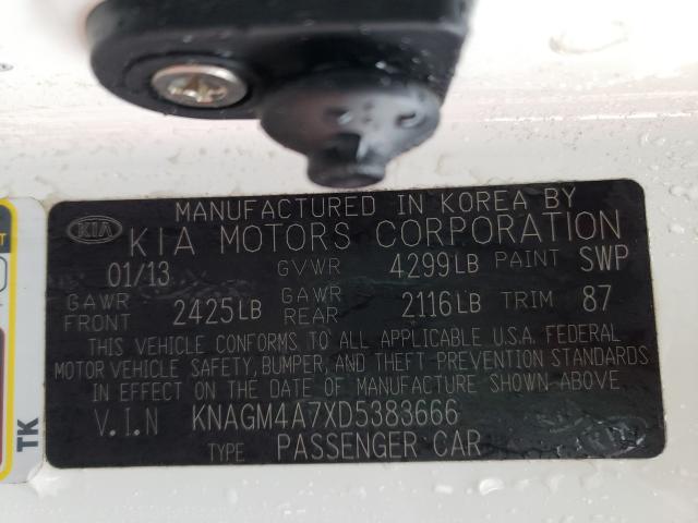 Photo 9 VIN: KNAGM4A7XD5383666 - KIA OPTIMA LX 