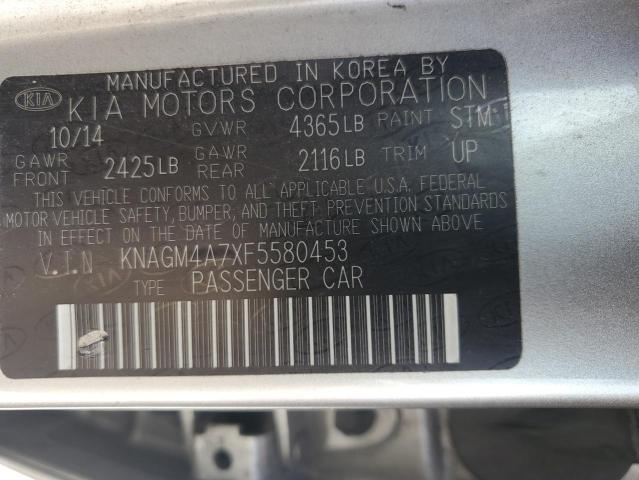 Photo 11 VIN: KNAGM4A7XF5580453 - KIA OPTIMA 