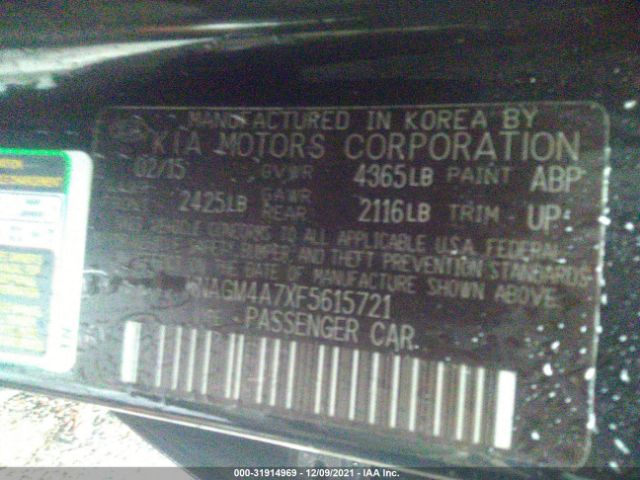 Photo 8 VIN: KNAGM4A7XF5615721 - KIA OPTIMA 