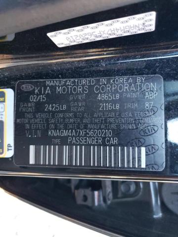 Photo 11 VIN: KNAGM4A7XF5620210 - KIA OPTIMA LX 