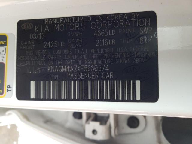 Photo 11 VIN: KNAGM4A7XF5630574 - KIA OPTIMA LX 