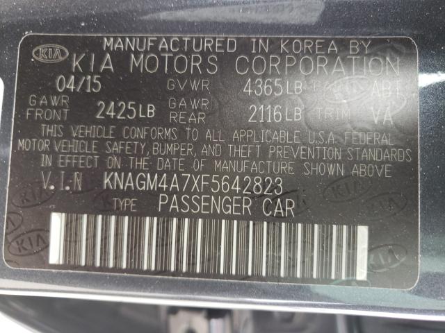 Photo 9 VIN: KNAGM4A7XF5642823 - KIA OPTIMA LX 