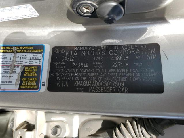 Photo 12 VIN: KNAGM4AD0C5017509 - KIA OPTIMA HYB 