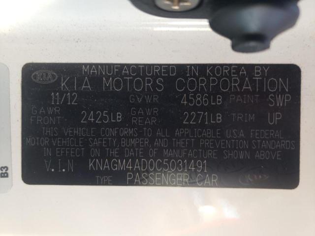 Photo 9 VIN: KNAGM4AD0C5031491 - KIA OPTIMA HYB 