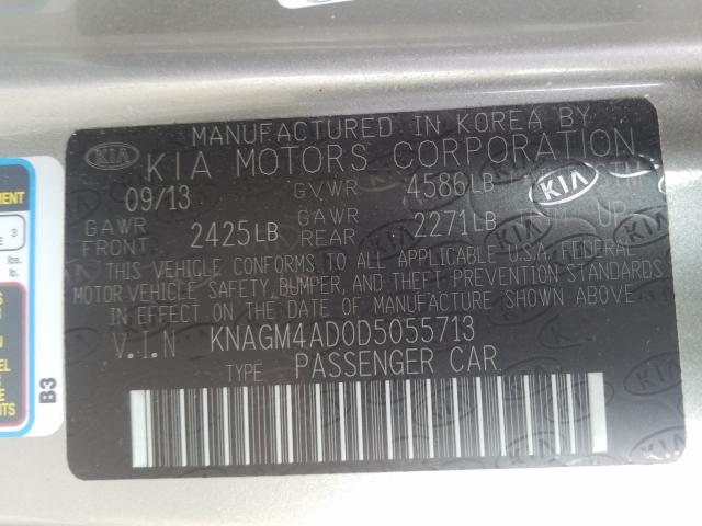 Photo 9 VIN: KNAGM4AD0D5055713 - KIA OPTIMA HYB 