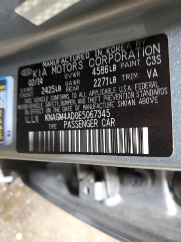 Photo 11 VIN: KNAGM4AD0E5067345 - KIA OPTIMA HYB 