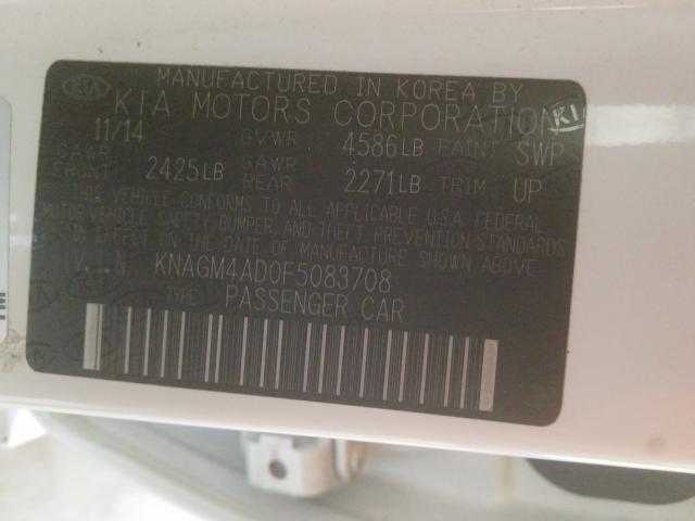 Photo 9 VIN: KNAGM4AD0F5083708 - KIA OPTIMA HYB 