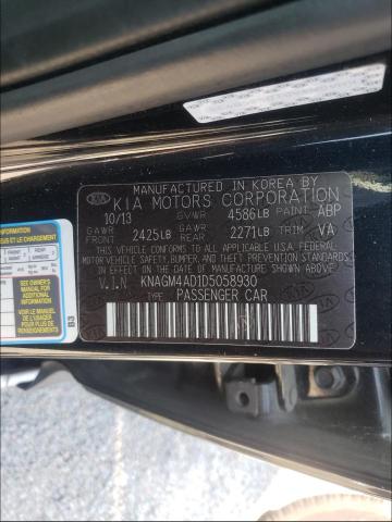 Photo 9 VIN: KNAGM4AD1D5058930 - KIA OPTIMA HYB 