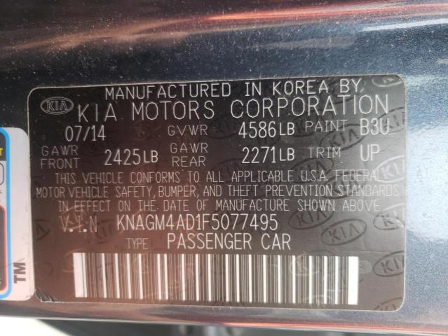 Photo 9 VIN: KNAGM4AD1F5077495 - KIA OPTIMA HYB 