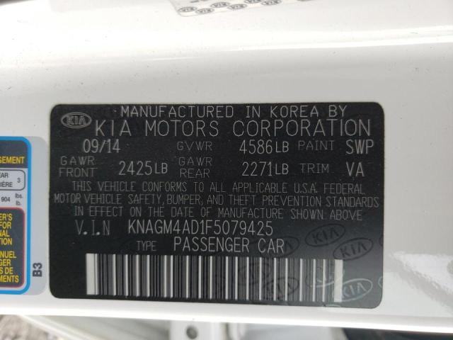 Photo 12 VIN: KNAGM4AD1F5079425 - KIA OPTIMA 