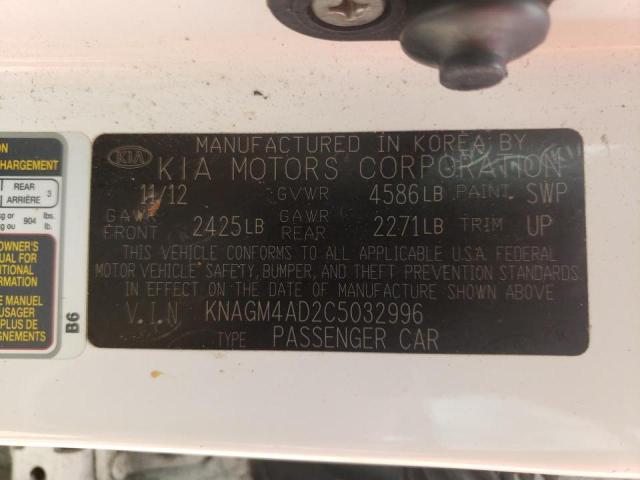 Photo 9 VIN: KNAGM4AD2C5032996 - KIA OPTIMA HYB 