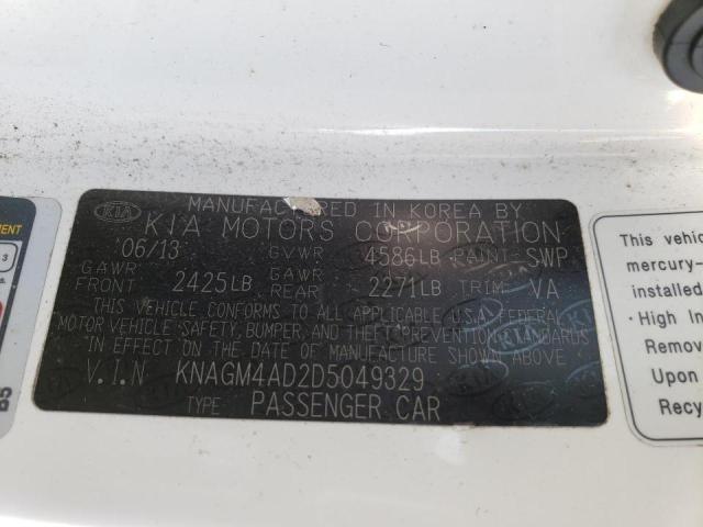 Photo 11 VIN: KNAGM4AD2D5049329 - KIA OPTIMA HYB 