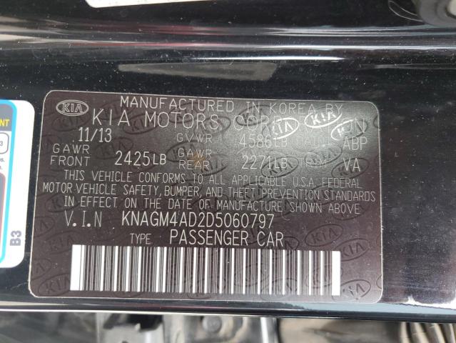 Photo 11 VIN: KNAGM4AD2D5060797 - KIA OPTIMA 