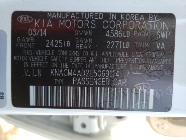 Photo 9 VIN: KNAGM4AD2E5069114 - KIA OPTIMA HYB 