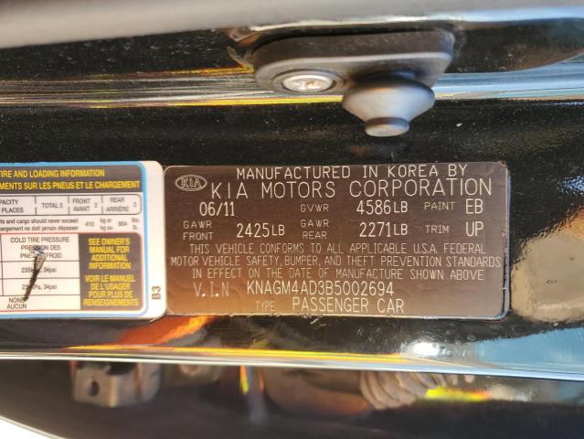 Photo 11 VIN: KNAGM4AD3B5002694 - KIA OPTIMA 