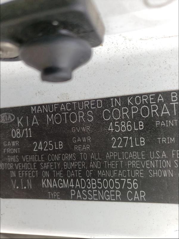 Photo 9 VIN: KNAGM4AD3B5005756 - KIA OPTIMA HYB 