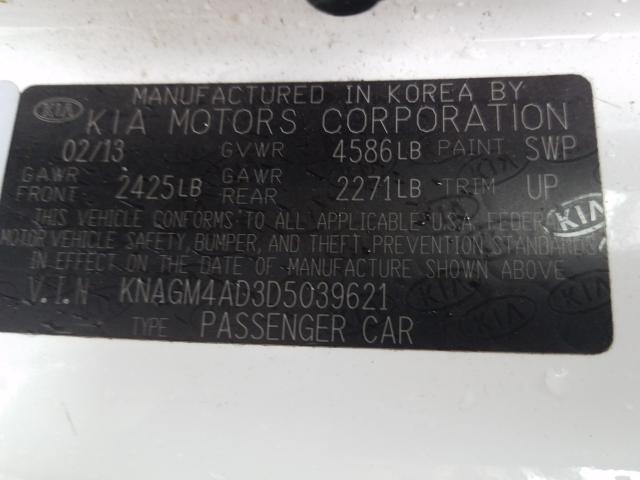 Photo 9 VIN: KNAGM4AD3D5039621 - KIA OPTIMA HYB 