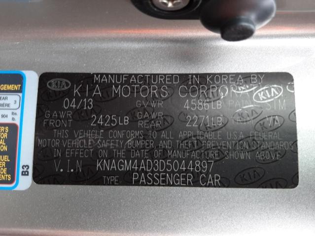 Photo 9 VIN: KNAGM4AD3D5044897 - KIA OPTIMA HYB 