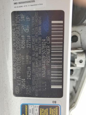 Photo 11 VIN: KNAGM4AD3F5078924 - KIA OPTIMA HYB 