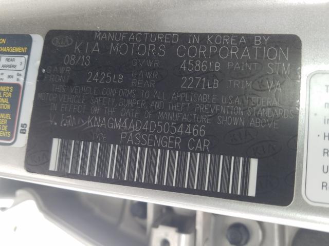 Photo 9 VIN: KNAGM4AD4D5054466 - KIA OPTIMA HYB 