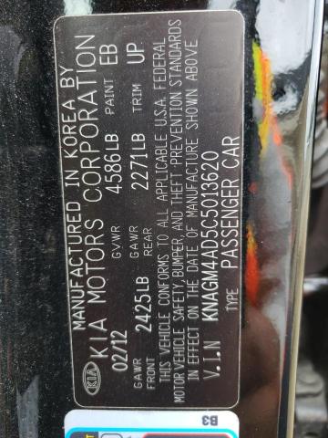 Photo 7 VIN: KNAGM4AD5C5013620 - KIA OPTIMA HYB 