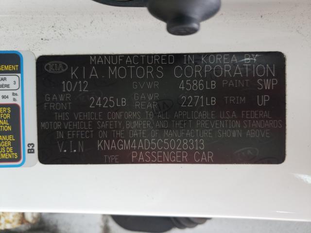 Photo 9 VIN: KNAGM4AD5C5028313 - KIA OPTIMA 