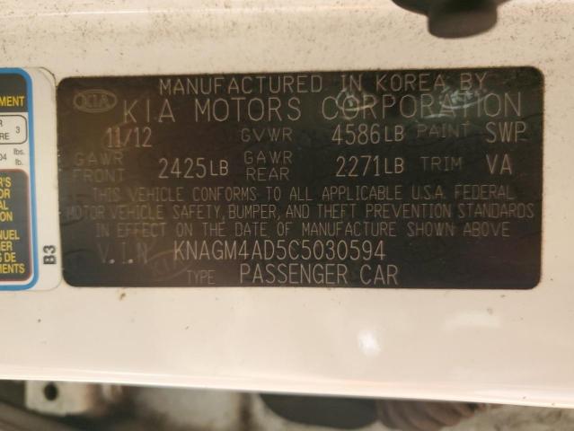 Photo 11 VIN: KNAGM4AD5C5030594 - KIA OPTIMA 