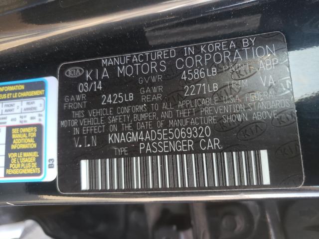 Photo 9 VIN: KNAGM4AD5E5069320 - KIA OPTIMA 