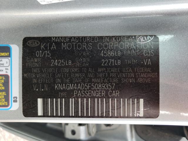 Photo 9 VIN: KNAGM4AD5F5089357 - KIA OPTIMA 