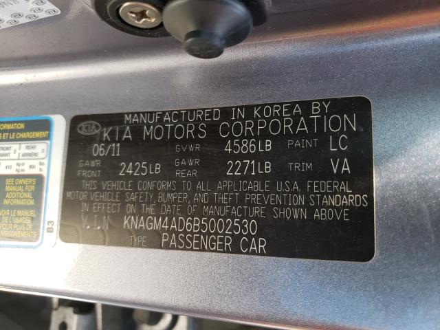 Photo 9 VIN: KNAGM4AD6B5002530 - KIA OPTIMA HYB 