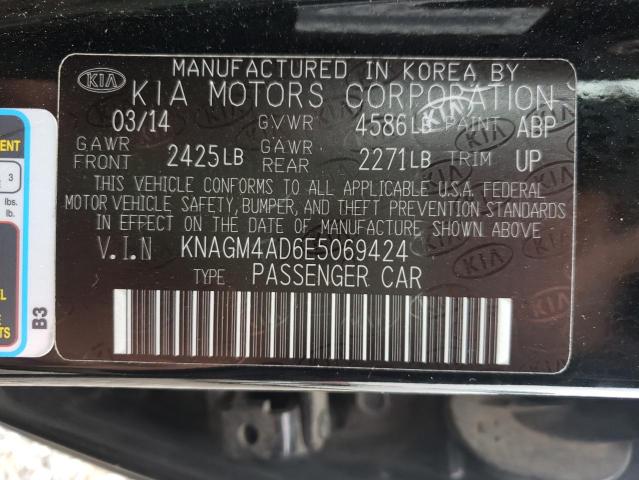 Photo 9 VIN: KNAGM4AD6E5069424 - KIA OPTIMA HYB 