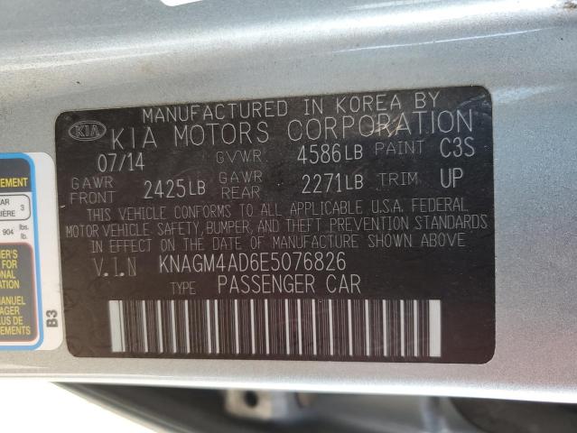 Photo 11 VIN: KNAGM4AD6E5076826 - KIA OPTIMA 