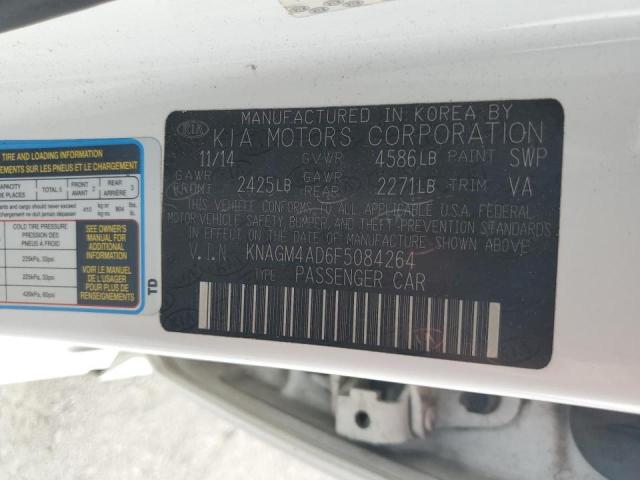 Photo 9 VIN: KNAGM4AD6F5084264 - KIA OPTIMA HYB 