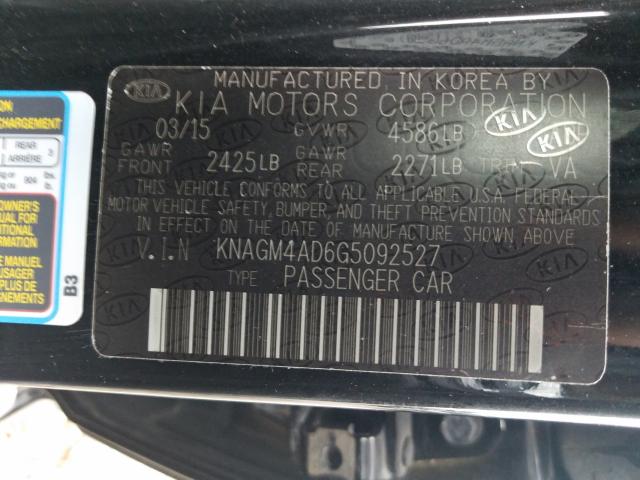 Photo 9 VIN: KNAGM4AD6G5092527 - KIA OPTIMA HYB 