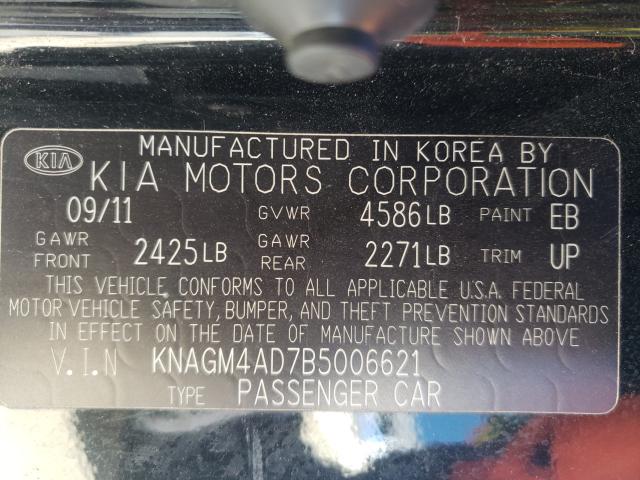 Photo 9 VIN: KNAGM4AD7B5006621 - KIA OPTIMA HYB 