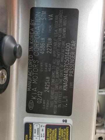 Photo 11 VIN: KNAGM4AD7C5014400 - KIA OPTIMA HYB 