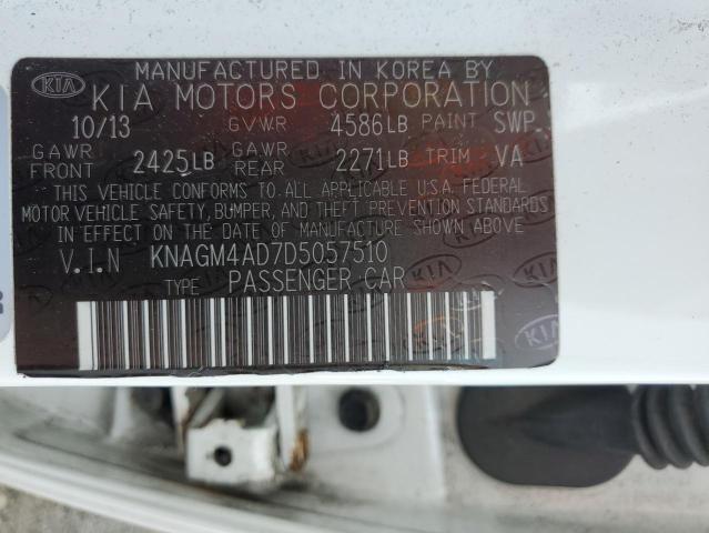 Photo 11 VIN: KNAGM4AD7D5057510 - KIA OPTIMA HYB 