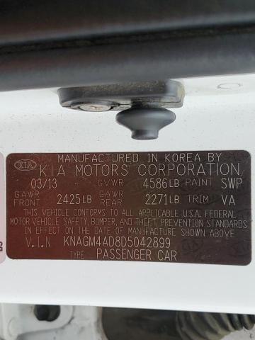 Photo 9 VIN: KNAGM4AD8D5042899 - KIA OPTIMA HYB 