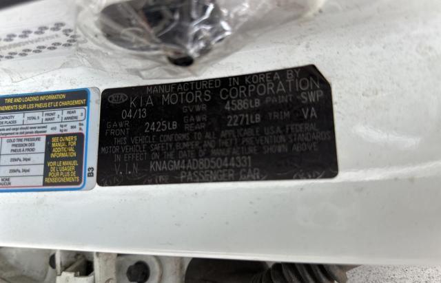 Photo 9 VIN: KNAGM4AD8D5044331 - KIA OPTIMA 