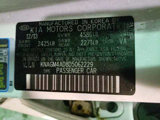 Photo 9 VIN: KNAGM4AD8D5062229 - KIA OPTIMA HYB 