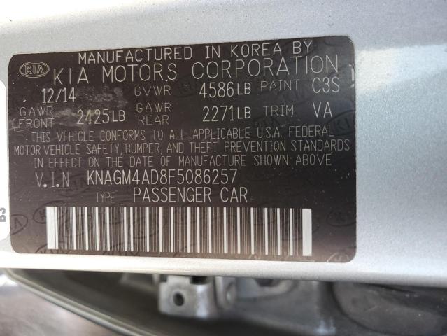 Photo 11 VIN: KNAGM4AD8F5086257 - KIA OPTIMA HYB 