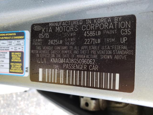 Photo 12 VIN: KNAGM4AD8G5096062 - KIA OPTIMA HYB 