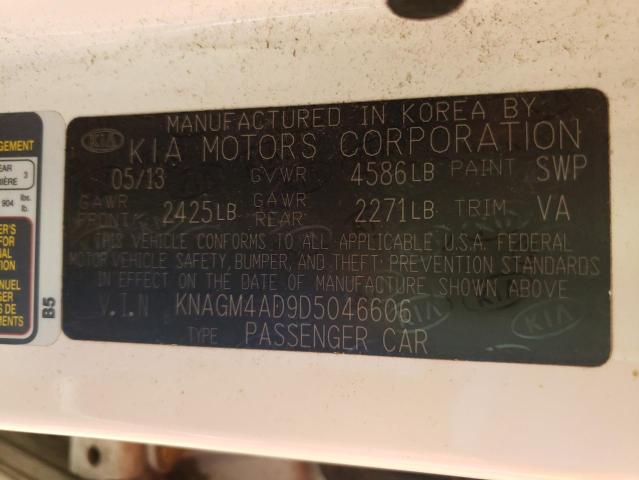 Photo 9 VIN: KNAGM4AD9D5046606 - KIA OPTIMA HYB 