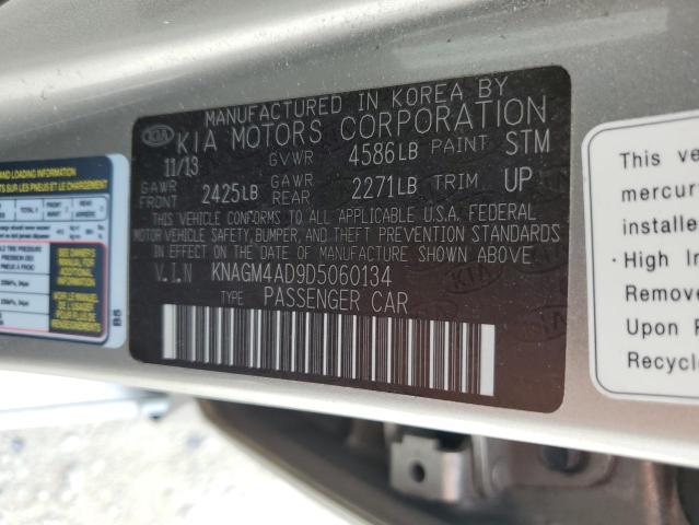 Photo 11 VIN: KNAGM4AD9D5060134 - KIA OPTIMA 