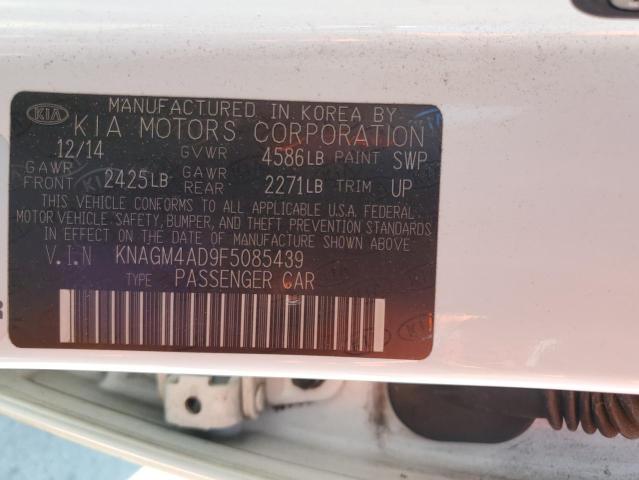 Photo 11 VIN: KNAGM4AD9F5085439 - KIA OPTIMA HYB 