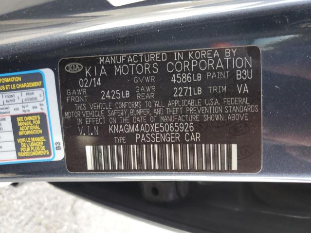 Photo 11 VIN: KNAGM4ADXE5065926 - KIA OPTIMA 