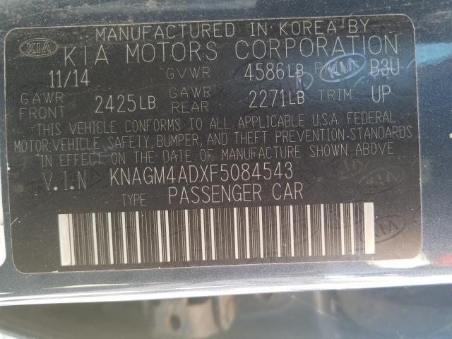 Photo 9 VIN: KNAGM4ADXF5084543 - KIA OPTIMA 