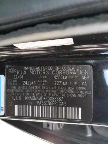 Photo 12 VIN: KNAGM4ADXF5086387 - KIA OPTIMA HYB 