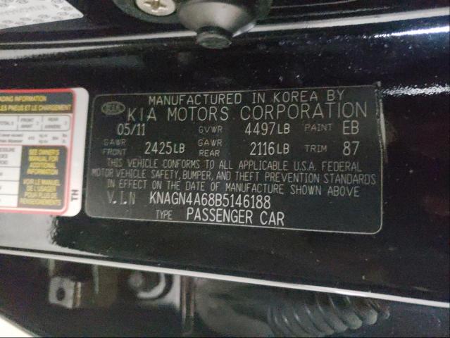 Photo 9 VIN: KNAGN4A68B5146188 - KIA OPTIMA EX 